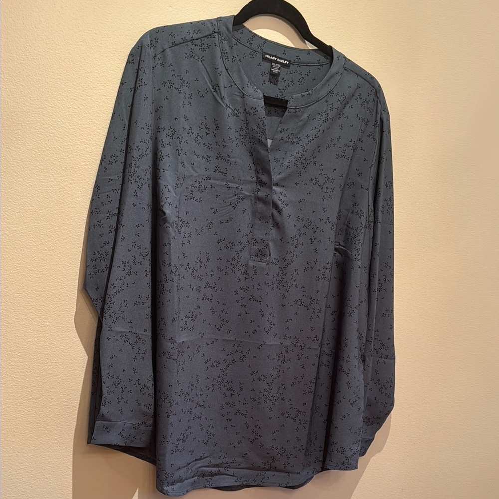Women's Blue Patterned Top